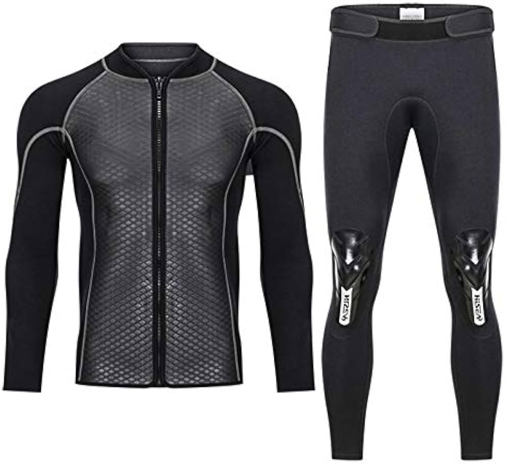 Amazon | Hiseaメンズトップウェットスーツジャケットパンツ2.5