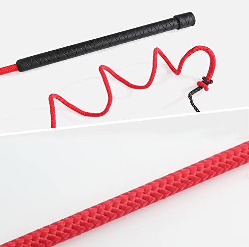 Horse Lunge Whip Training Stick And Whip 5.9 Feet Long Whip+6.3 Feet Drop For Dogs Horses(Can Detachable Into Two Sections) (Red) #TOP5