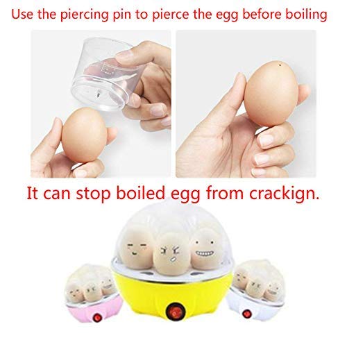 DreamJing Edelstahl Eierkocher,Elektrischer Eierkocher Egg Cooker Abschaltautomatik für 1-7 Eier gleichzeitig Rosa – Bild 7