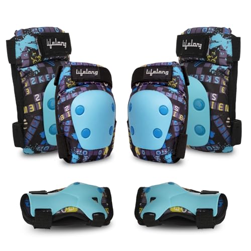 Image of Lifelong Kids Safety Protective Guard | Riding Gear for Cycling & Skating | Knee Pads for Kids, Elbow Guard, Wrist Support | Impact Protection | Blue