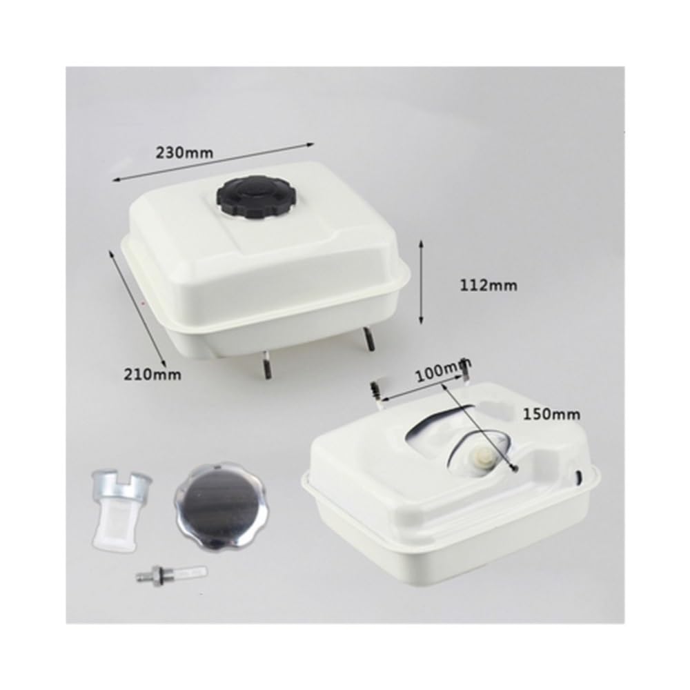 Combustible Gasolina 3.6L Apto for GX140 GX160 GX200 168F Motor Hidrolavadora Go Kart 163cc 196cc 208cc(White)