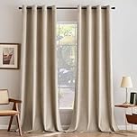 MIULEE Beige Velvet Curtains for Bedroom 2 Panel Set 102 Inch Drop Curtains, Soft Elegent Home Decor Velvet Curtain Living Room, Sun Blocking Room Darkening Thermal Eyelet Curtain 55x102 Inch