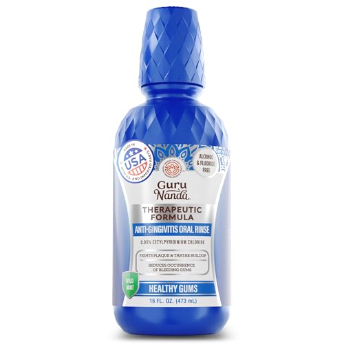 GuruNanda Healthy Gums Mouthwash for Gingivitis & Bleeding Gums – Antigingivitis Oral Rinse with...