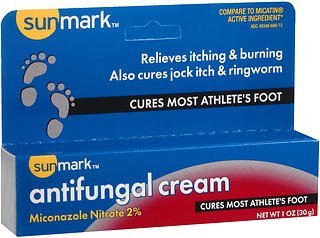 Sunmark Antifungal Cream Miconazole Nitrate 2% - 1 oz, Pack of 5
