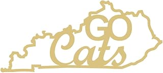 Kentucky Go Cats Cutout Unfinished Wood University Mascot School Door Hanger MDF Shape Canvas Style 1 (12")