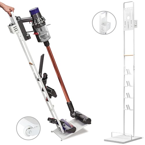 BRIAN & DANY Soporte para Aspirador, Soporte Metálico para Aspiradores sin Cables y Accesorios para Dyson V15 V12 V11 V10 V8 V7 V6​, Blanco
