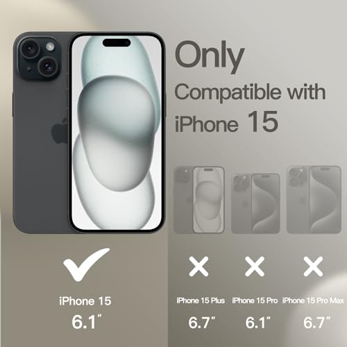 Image of JETech Silicone Case for iPhone 15, Clay | Silky Soft Touch, Shockproof Cover, Scratch Resistant, Microfiber Lining