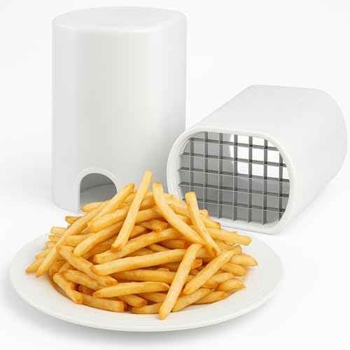 CHEFZOCO Cortador Manual De Verduras Y Patatas Fritas, cortador de Papas Manual, Cortador De Papas, Utensilio de cocina, Pelador patatas manual, Plástico, Ideal para hacer patatas fritas naturales