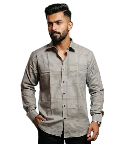 Image of RuggedNap Checked Cotton Shirt for Men | Premium Casual Plaid Shirt, Soft Breathable Everyday Wear