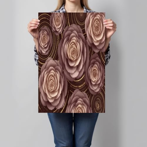 Art mural sur toile de fleurs roses modernes GDJSMIN 70x100 cm pour salon