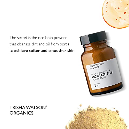 Trisha Watson Organics Ultimate Bliss Cleansing Powder | Fit For Any Facial Cleanser Or Face Wash | Anti-Aging, Brightening And Exfoliator - Japanese Skincare With Rice Bran & Vitamin C 3.4 Oz #TOP2