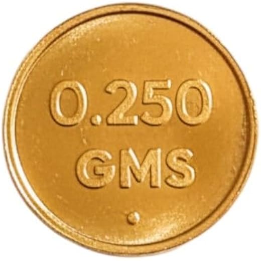 24KT Yellow Gold Coin 0.250 Gm