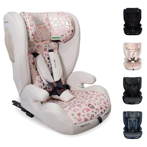 My Babiie MBCS75 Toddler to Booster R129 Child Car Seat - ISOFIX with Top Tether, Harness, 76-150cm (Approx. 9-36kg, 15 Months - 12 Years), i-Size, Group 1/2/3, Adjustable, Forward Facing - Pink