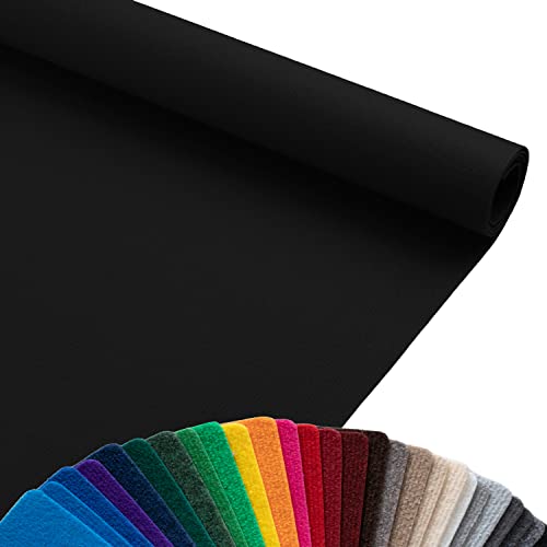 Primaflor Event-Teppich Meterware Dublin - Schwarz, 1,00m x 3,00m, Viele Farben, Schwer...