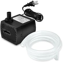 DOMICA 80GPH 4W Mini Submersible Water Pump with 2.2FT Tube for Pond, Aquariums, Fish Tank, Hydroponics, Tabletop Fountain, Pet Fountain, Indoor or Outdoor Fountain Pump AC Powered