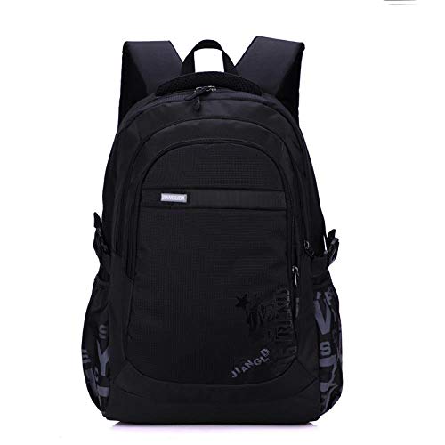 Sac à dos voyage décontracté noir pour les journées de cours et les weekends