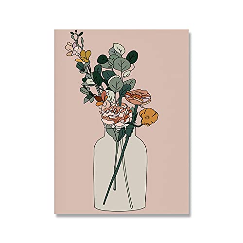 Art nordique affiches et gravures de fleurs 50x75cm pour salon