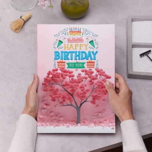 Image of AanyaCentric Anniversary Printed Greeting Card with Red Envelope 9.5x13 inch Special Romantic Gift for Husband Wife Marriage Celebration Couple Greeting
