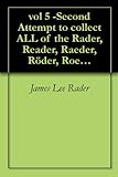 pioneer tx-608 tuner  vol 5 -Second Attempt to collect ALL of the Rader, Reader, Raeder, Röder, Roeder, Rötter (AL, CA, MD, NJ, TX, WA, WV Pioneers) (English Edition)