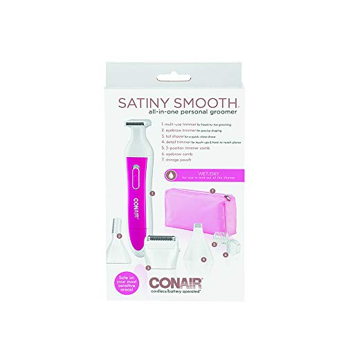 Conair Satiny Smooth com fio/sem fio feminino All-in-One Wet/Dry Personal Groomer