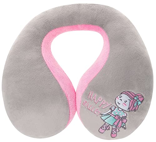 Walser Ballet Doll Neck Roll, Soporte de Cuello para Niños, Almohada de Viaje, Almohada de Cuello en Forma de U para Viajes, Cojín de Cuello Rosa Cover