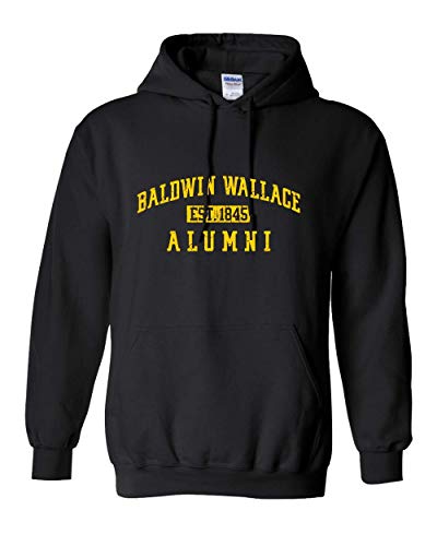 CreateMyTee Baldwin Wallace Vintage Alumni Unisex Hooded Sweatshirt - Baldwin Wallace Yellow Jackets Apparel