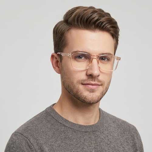 Image of UV Protection Glasses Blue Cut Blocking Harmful Rays Glasses for Men & Women Zero Power Computer Specs Eye Protection Lightweight Frame with Case & Cleaning Cloth