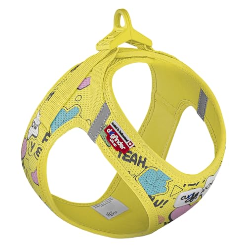 curli(カーリー) ベストエアメッシュハーネス・クラスプ コミックイエロー2025 3XSサイズ