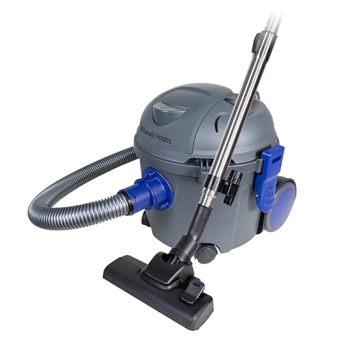 Russell Hobbs Tidy Tub Vacuum Cleaner Powerful 800W Motor Extra-long 10m Cord HEPA Filter with Crevice and Brush Tool, Includes 2 x Vacuum Bags 2 Year Guarantee, RHTV2001