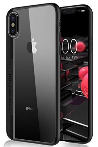 MYRIANN ZY529 iPhone X Case, Ultra Slim Scratch Resistant Drop Protection Premium Bumper Style Hybrid Clear Case for Apple iPhone X 2017 Release (Black)