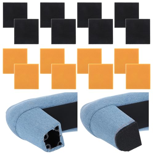 HJZHII 16pcs High Heels Patch, Rubber Boot Heel Replacement Square Sole Repair Tips Stickers Anti Heel Caps High Heel Tread Pad Non Slip Heel Protectors(6.2x6.2x0.4cm)