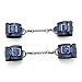 EXREIZST 4 Soft Fur Leather Cuffs Adjustable Leather Straps for Ankle-Hand-Wrist Home Gyms Sports Training Kit, Blue