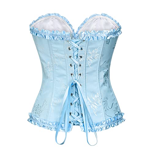 YUNAR Women's Halloween Victorian Floral Lace Bustier Overbust Corset tops for women Plus Size2