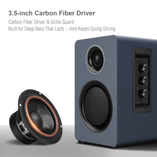 Image of Computer Speakers, Bluetooth 5.3, USB-C, AUX /RCA, 3.5-Inch Woofer, Grey