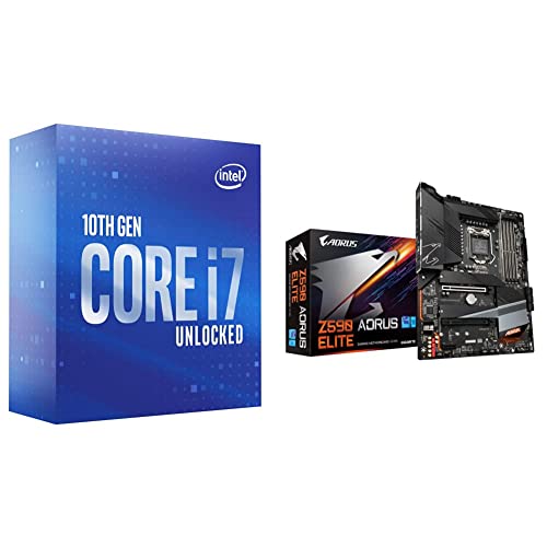 Intel Core i7-10700K Desktop Processor 8 Cores up to 5.1 GHz Unlocked  LGA1200 with GIGABYTE Z590 AORUS Elite