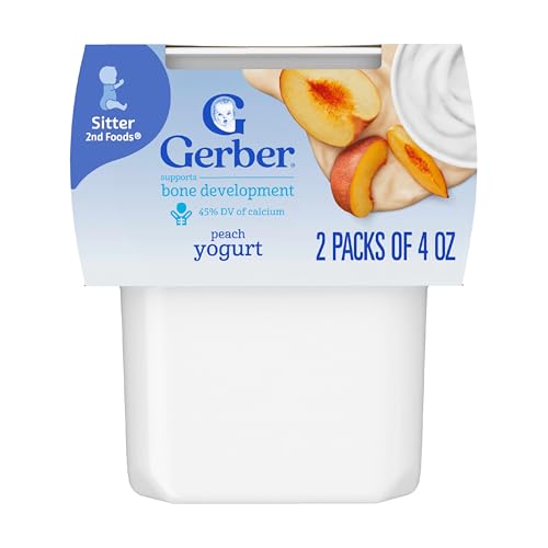 GERBER SNACKS FOR BABY 2nd Foods Infant Puree Peach Multipack 8 2x4oz Tub.