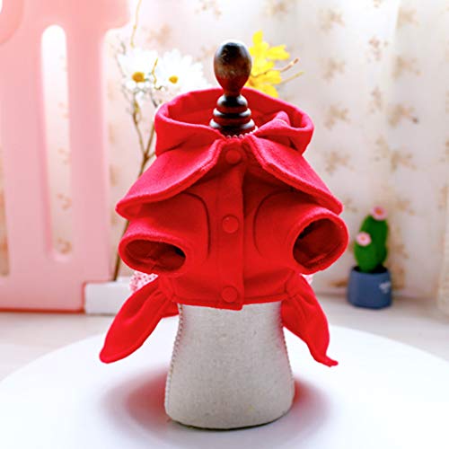 UKCOCO CÃ£o Natal Vestido Quente Inverno Ponto Cachorrinho Vestido Roupas Trajes de Uma PeÃ§a Roupa