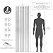 Treatmentex Folding Door Curtains White 100% Blackout Pleated Curtains with Hooks for Door Way, Accordion Style Closet Drapes, 42