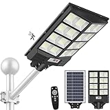 800W Solar Street Light, 60000LM IP66 Waterproof Solar Security Flood Lights Outdoor Motion Sensor,