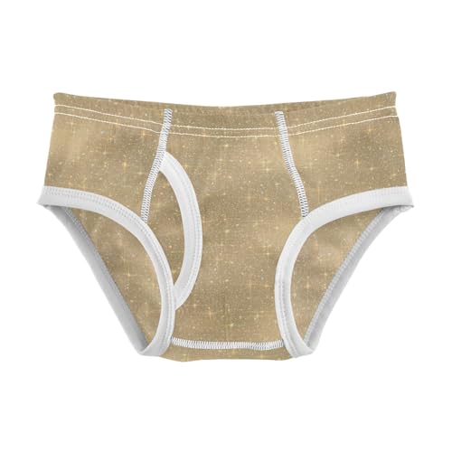 Boys' Exclusive Briefs Toddler Underwear 95% Combed Cotton Boxerbriefs 2T Gold Glitter Pattern 51