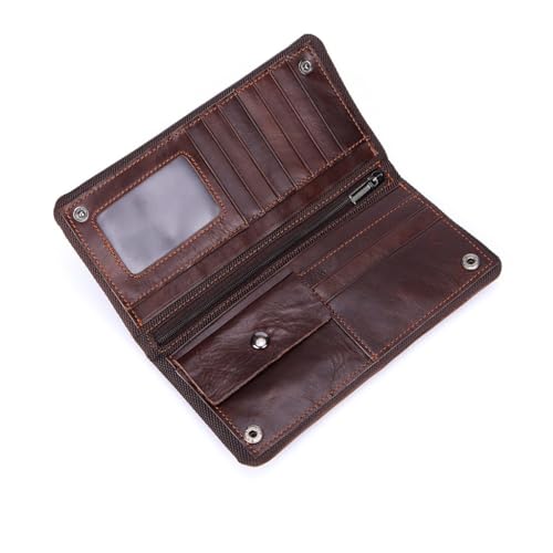 Leather Men's Wallet Business Casual Long Clutch Bag Multi-slot Cowhide Purse Vintage Men's Bag4