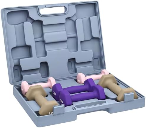 SPORTNOW Ensemble d'haltères hexagonaux total 12 kg avec mallette...