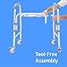Medline Aluminum Padded Shower Chair Commode with 4 Locking Casters, 300 lbs. Capacity — For Restroom, Bathroom & Wheelchair Transfer to Toilet, 1 Ct.