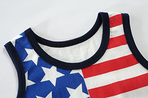 Toddler Boys' Tank Tops American Flag T-Shirt Kids 4th of July Shirts Cotton Patriotic Sleeveless Top Tees 1-7T2