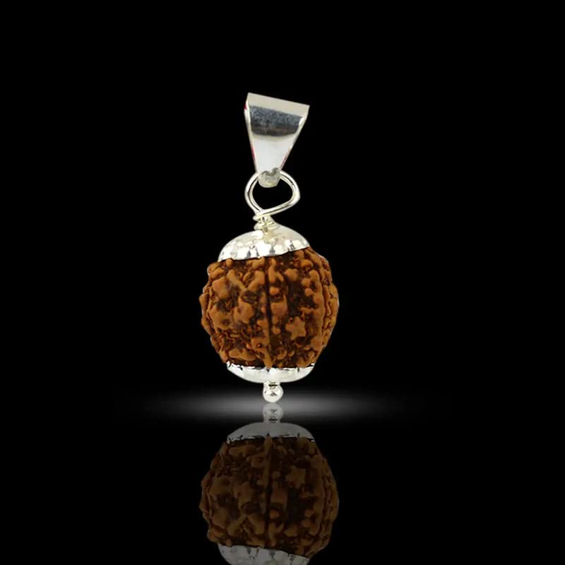 Aleafa Armlet Presents 2 Mukhi Rudraksha/Two Faced Rudraksha Pendant Original Rudraksha Locket (Color Brown) #Aport-01253