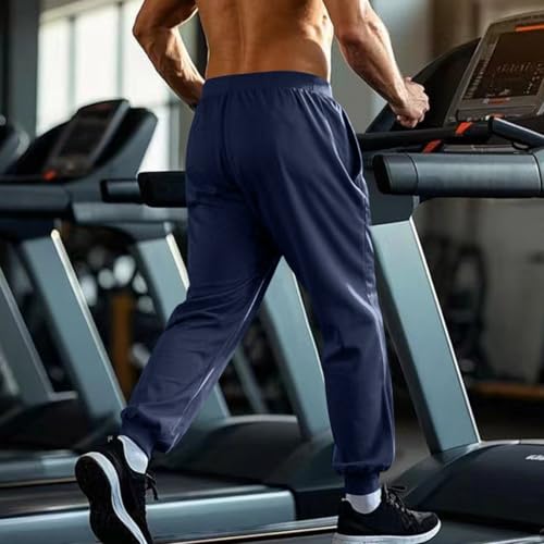 Sweatpants Pants Men Relaxed Fit Baggy Elastic Wiasted Casual Lounge Bottom Workout Athletic Stretch Jogging Pants3