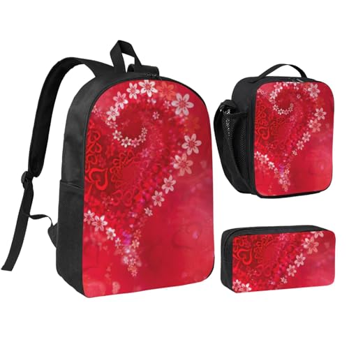Sac à dos d'école anti-pluie avec boîte repas hermétique et trousse assortie