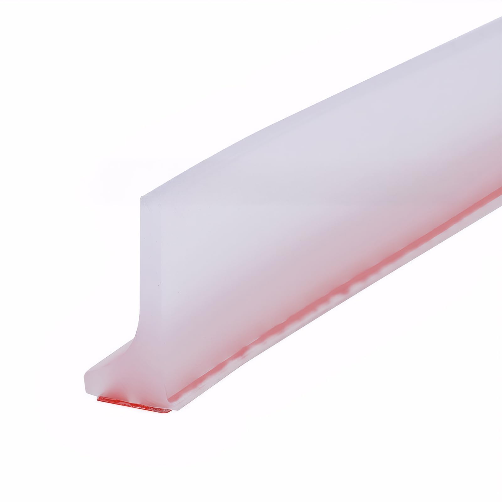 Disnace White 1M Shower Barrier Stopper, Water Splash Guard Blocker, Wet Room Floor Water Barrier, Shower Threshold Water Barrier, Bathroom Floor Seal Strip, Countertop Retaining Strip For Bathtub (White)