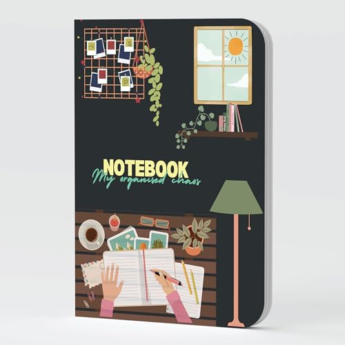 Image of KAANUKA A5 Notebook, 172 Pages, 80 GSM, Ruled, Themed Journals, Notebook For Home, Office, Personal Diary With Trackers, Best For Gifting