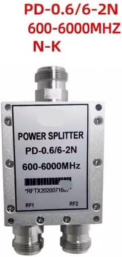 N-Type 2-Way Power Splitter 600-6000MHz, Microstrip RF Combiner 50 Ohm
